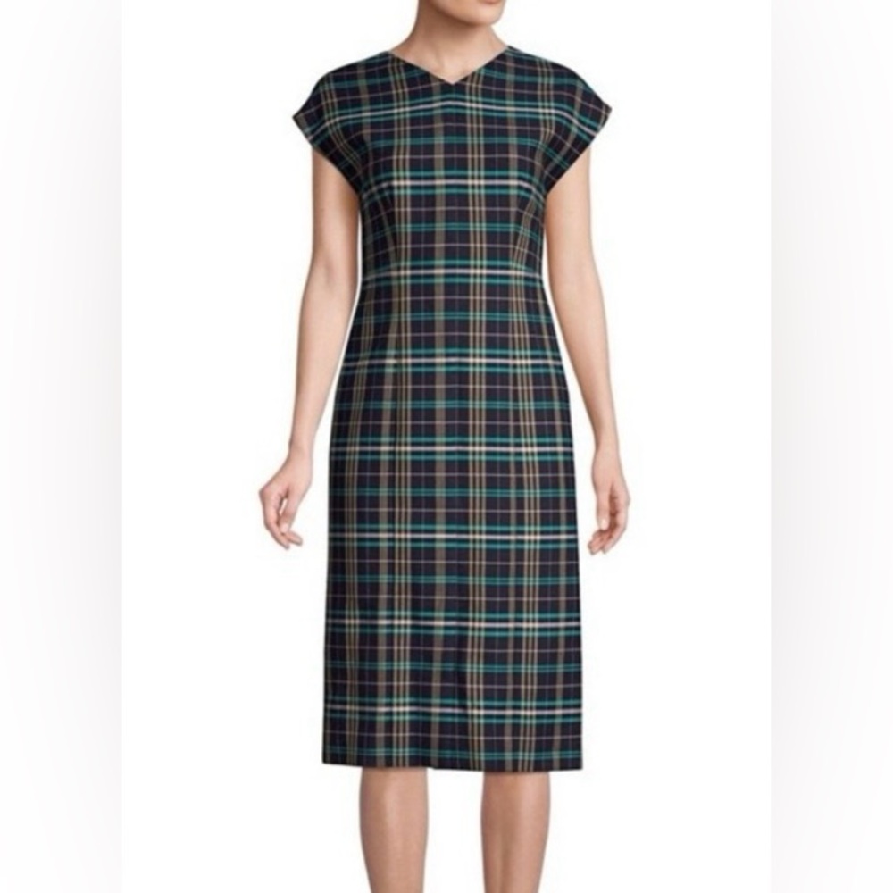 NWOT Hugo Boss Daela Plaid Sheath Dress